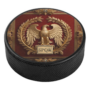 Aigle impérial romain d'or sur le rouge no 4