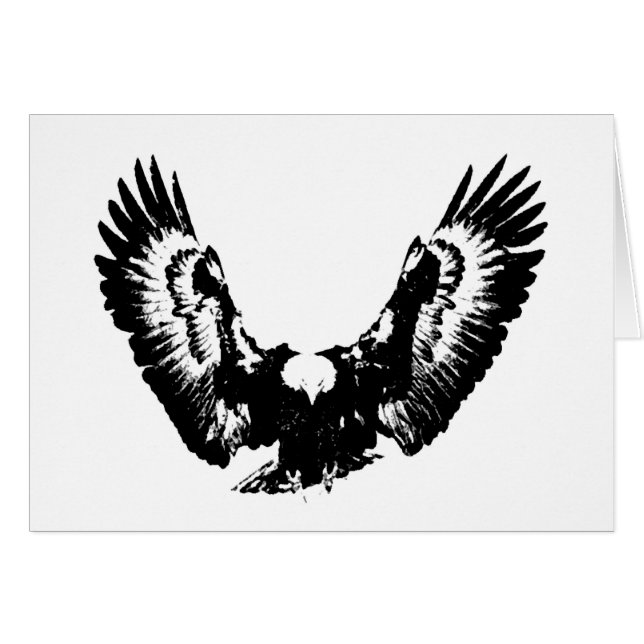 Aigle noir et blanc (Devant horizontal)