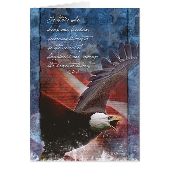 Aigle patriotique en vol (Devant)