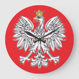 Aigle Polonais Avec Horloge De Couronne Or