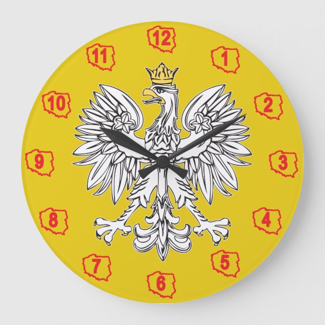 Aigle Polonais Avec Horloge Mur Couronne Or (Recto)
