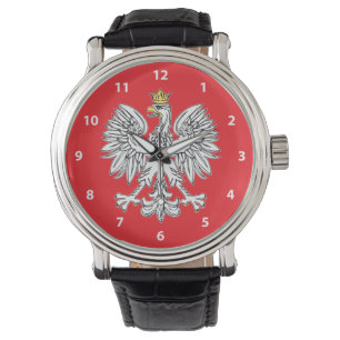 Aigle Polonais Avec Montre Couronne Or