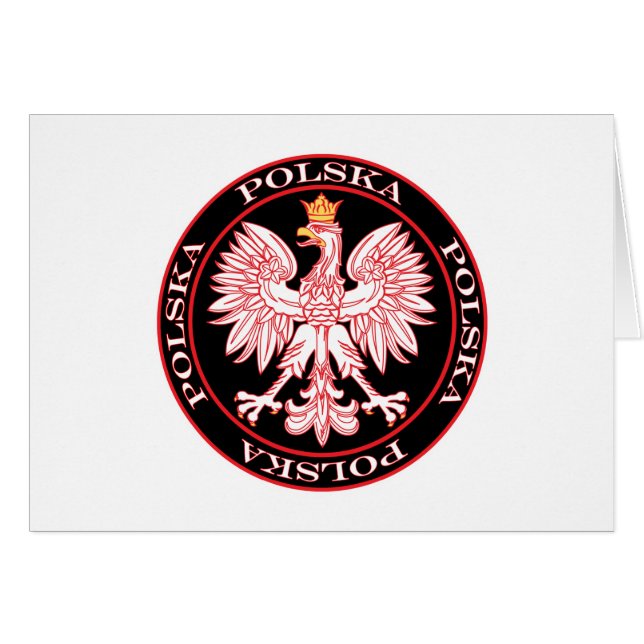 Aigle rouge rond Polska (Devant horizontal)