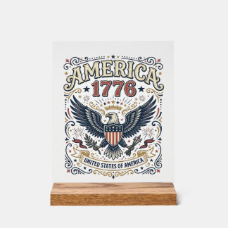 Aigle Vintage Amérique 1776 Patriotique