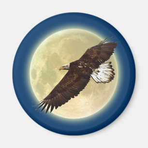 Aigle volant et aimant PLEINE LUNE de la faune