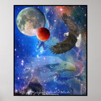 Aigles chauves, Espace & Planètes Poster d'Art Ima