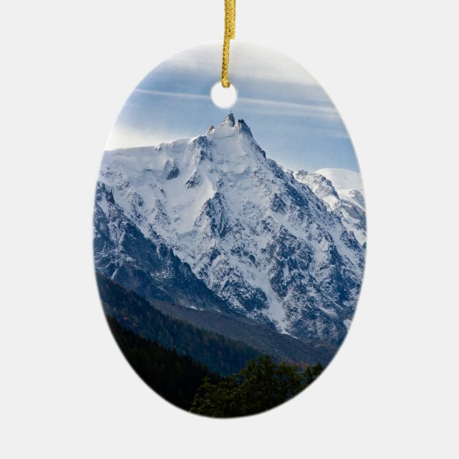 Aiguille du Midi Ceramic Ornament (Front)