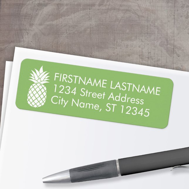 Aiguille et vert blanc Adresse de retour (Custom Return Address Labels - Low Minimum)