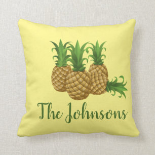 Aiguille tropicale Maison Jaune Décor Coussin Per