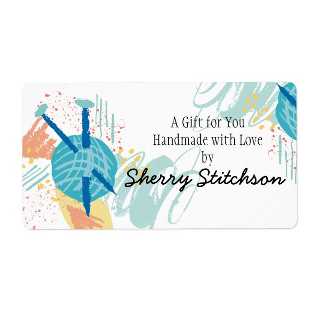 Aiguilles abstraites en tricot boule de fil (Devant)