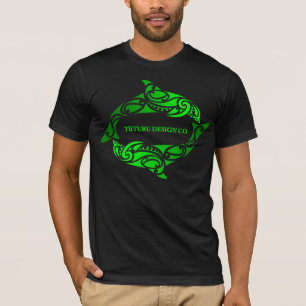 Aihe (Dolphins) Tee or Hoodie - Grren on Black