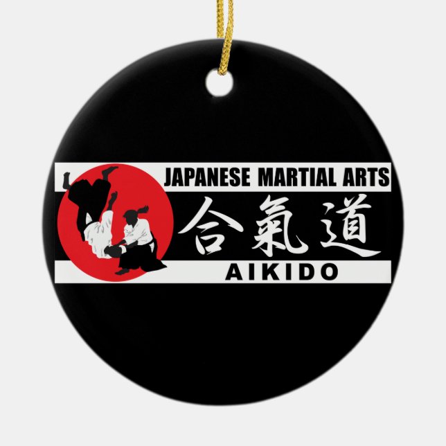 Aikido 2 ceramic ornament (Front)