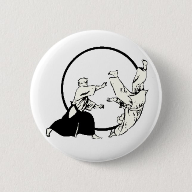 Aikido 2 Inch Round Button (Front)