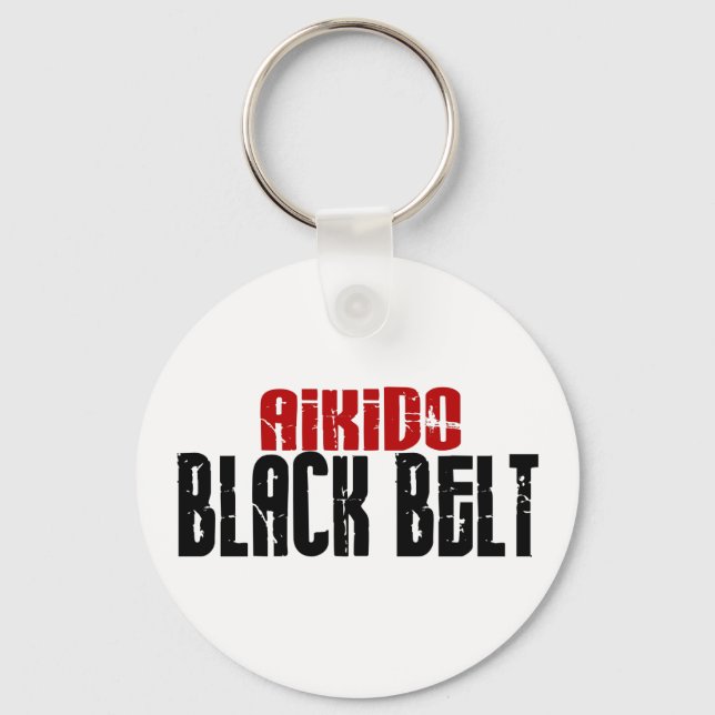Aikido Black Belt Keychain (Front)