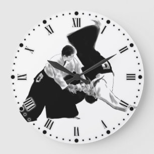 Aikido in Motion Large Clock