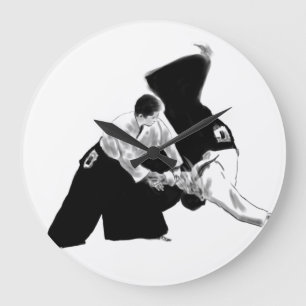 Aikido in Motion Large Clock