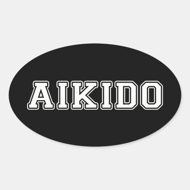 Aikido Oval Sticker (Front)