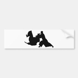 Aikido Silhouette Bumper Sticker