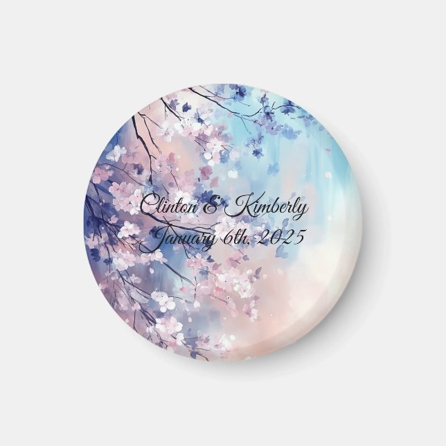 Aiko Customizable Wedding Keepsake - Save The Date Magnet (Front)