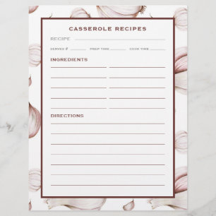 Ail Blanc simple Page Recette Casserole