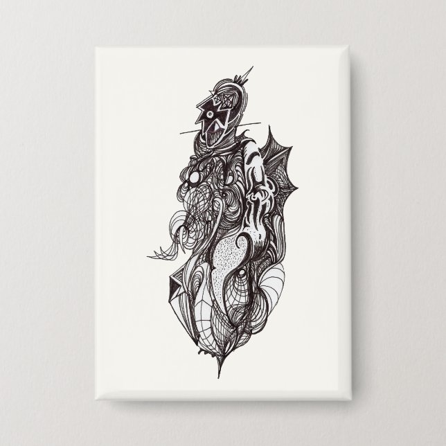 Aile, dessin à l'encre, Badge (Recto)