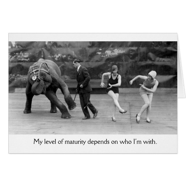 Ailerons vintages et éléphant dansant Charleston (Devant horizontal)