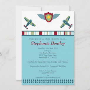 Ailes 5x7 Avion Invitation
