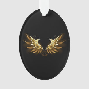 Ailes d'Ange d'or sur arrière - plan noir