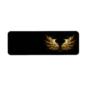 Ailes d'Ange d'or sur arrière - plan noir