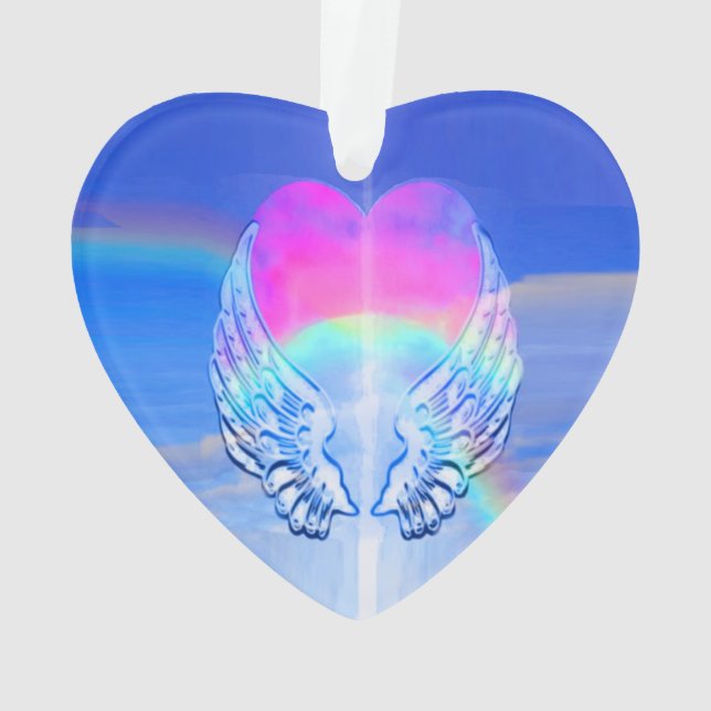 Ailes d'ange enroulées autour d'un coeur (dos)