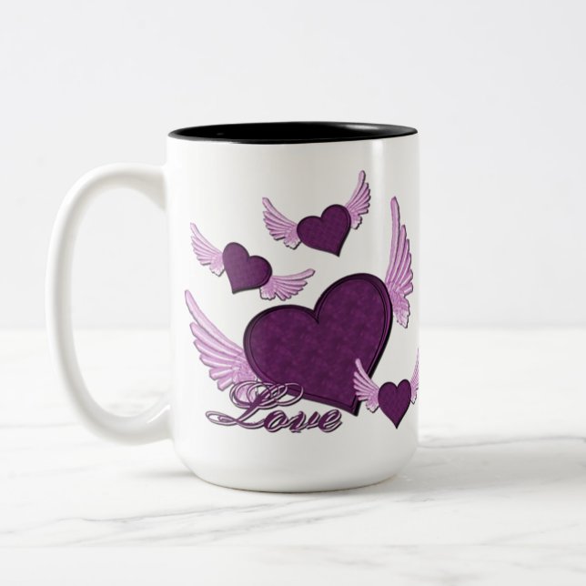 Ailes De L'Amour Purple Logo Mug Café (Gauche)