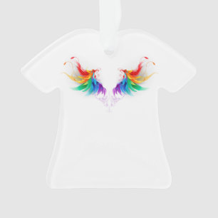 Ailes fluffy arc-en-ciel
