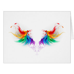 Ailes fluffy arc-en-ciel
