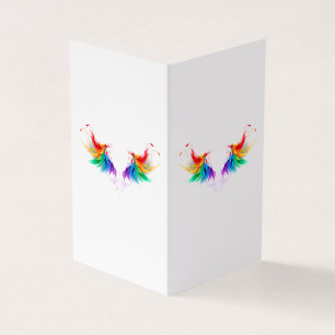Ailes fluffy arc-en-ciel
