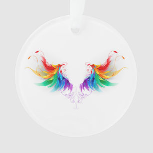 Ailes fluffy arc-en-ciel