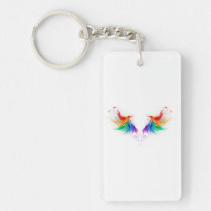 Ailes fluffy arc-en-ciel