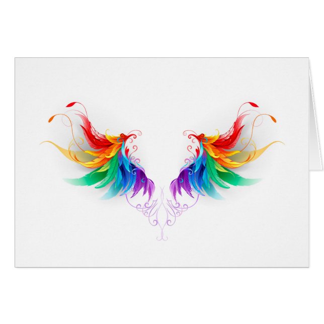 Ailes fluffy arc-en-ciel (Devant horizontal)