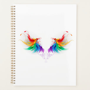 Ailes fluffy arc-en-ciel