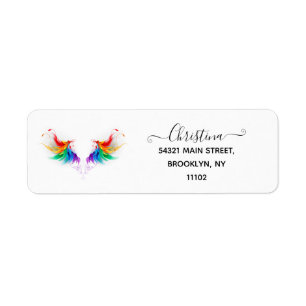 Ailes fluffy arc-en-ciel