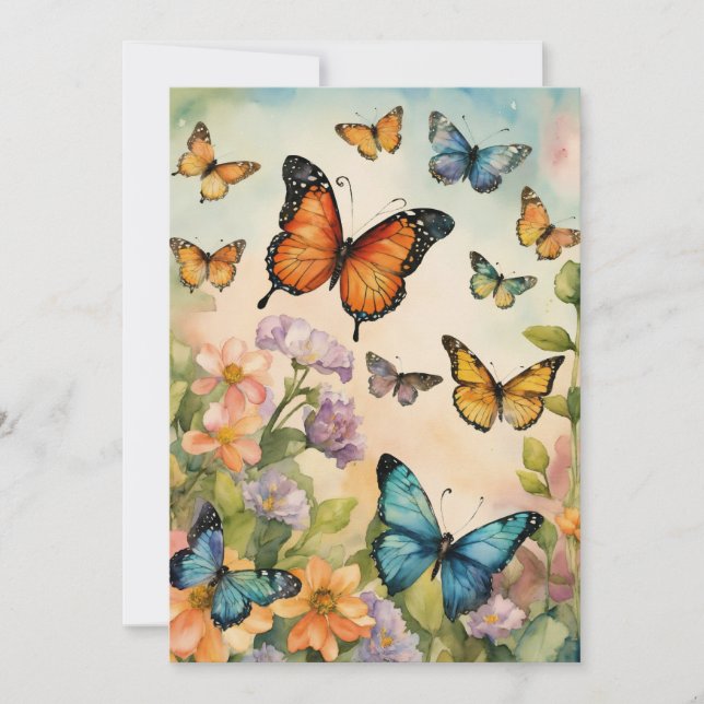 "Ailes lunaires : Cartes de voeux pour papillons (Devant)