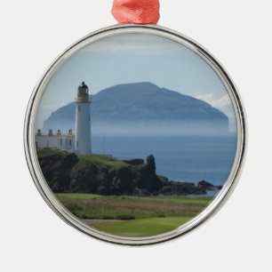 Ailsa Craig, Turnberry Lighthouse Metal Ornament