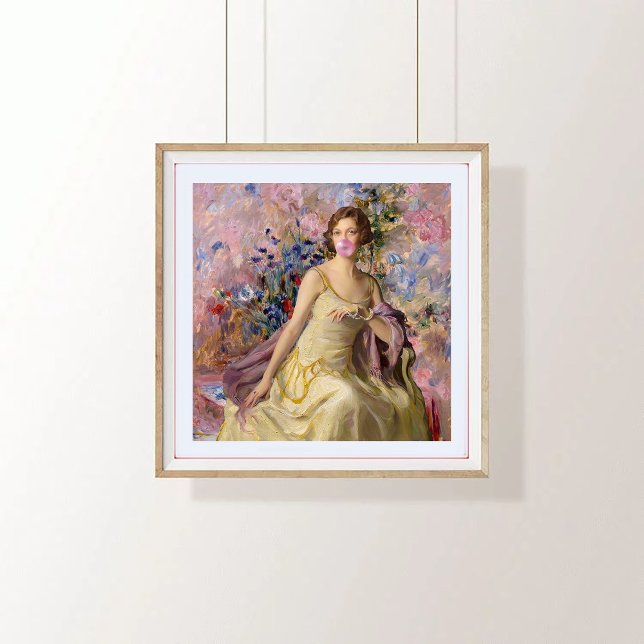 Ailsa Villard Flowers Pink Bubble gum Poster (Creator Uploaded)