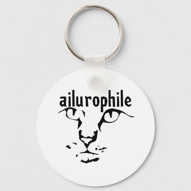 ailurophile key holder keychain (Front)