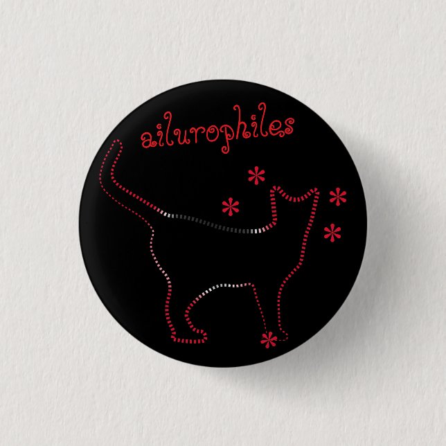 ailurophiles Cat lovers  Button (Front)