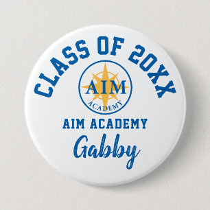 Aim Academy Button Logo Custom Personalized