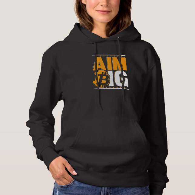 Aim Big Blockchain Crypto Currency Bitcoin   Hoodie (Front)