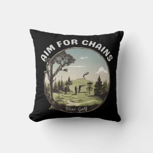 Aim For Chains Throw Pillow