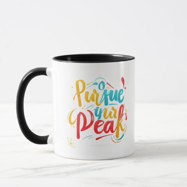 “Aim for Peaks” Mug (Left)