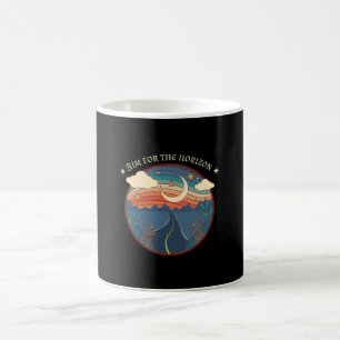 Aim for the horizon travel nature roadtrip coffee mug