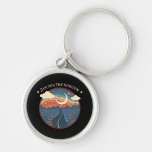 Aim for the horizon travel nature roadtrip keychain